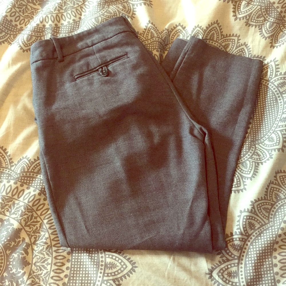Gray Capri Length Dress Pants